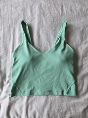 Lululemon Mint Green Cropped Tank Top